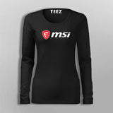 Msi Gaming Full Sleeve T-Shirt For Women Online India