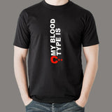 My Blood Type Is C++ Funny Developer Programmer T-Shirt For Men India