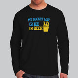 My Bucket List Beer Long Sleeve T-Shirt For Men Online India