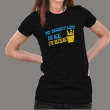 My Bucket List: Ice And Beer T-Shirt For Women Online India
