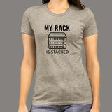 Stacked Rack Funny System Network Administrator T-Shirt For Women India