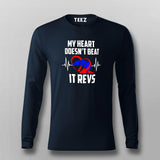 My Heart Doesn't Beat It Revs Funny Motorcycle T-Shirt For Men