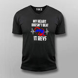 My Heart Doesn't Beat It Revs Funny Motorcycle T-Shirt For Men