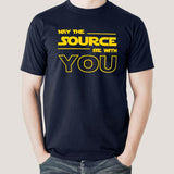 May The Source Be With You! Linux/Starwars Men's T-shirt
