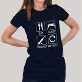 Eat Sleep Cricket Women's T-shirt