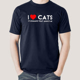 I Love Cats, It's Humans That Annoy Me, Men's T-shirt online india