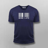 NERD LIFE Funny V Neck T-shirt For Men Online India