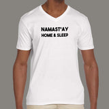 Namaste Home And Sleep Men's V Neck T-Shirt India