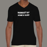 Namaste Home And Sleep Men's V Neck T-Shirt Online India