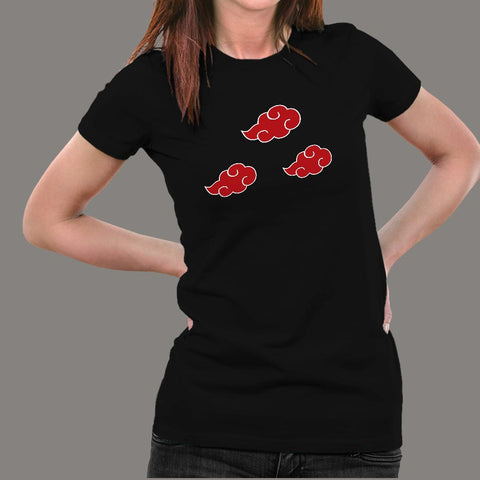 Naruto Shippuden Akatsuki Clouds T-Shirt For Women Online India