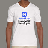 NativeScript Framework Developer Men’s Profession V Neck T-Shirt India