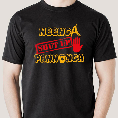 Bigg Boss Oviya Neenga shut up pannunga t-shirt online