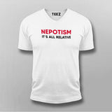Nepotism Its All Relative Funny Politics T-Shirt For Men