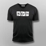 Nerdy Periodic Table Of Elements Vneck T-Shirt For Men Online