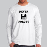 Never Forget Floppy Disks Full Sleeve T-Shirt For Men Online India