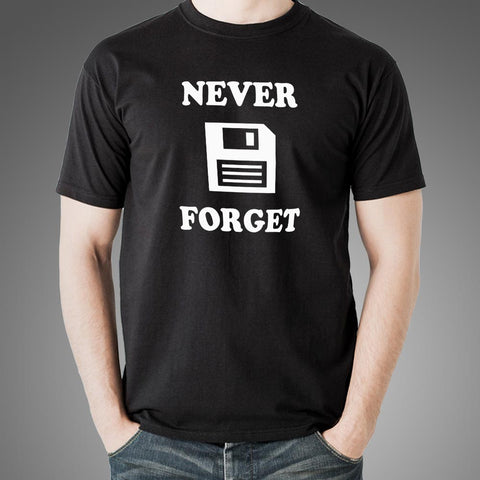 Never Forget Floppy Disks T-Shirt For Men India