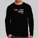 I Am Never Out Of Your Sight - Psalm 139:3 Christian Full Sleeve T-Shirt For Men India
