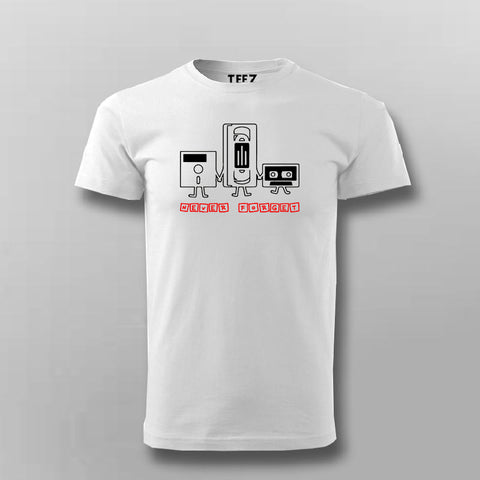 Never Forget Nostalgic Cassette Floppy Disk T-Shirt For Men Online India