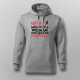 Never Mess With A Women Who Runs 21k For Fun Funny Marathoner Hoodies For Men