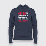 Never Mess With A Women Who Runs 21k For Fun Funny Marathoner T-shirts  For Women