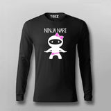 Ninja Naari Indian Women Hindi Funny T-shirt Full Sleeve For Men Online Teez