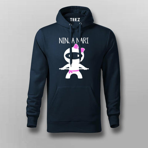 Ninja Naari Indian Women Hindi Funny Hoodies For Men TEEZ.in