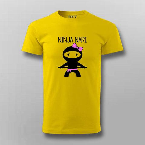 Ninja Naari Indian Women Hindi Funny T-shirt For Men Online India