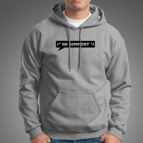 No Comment Funny Programmer Hoodies For Men Online India