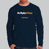 No Deploy Fridays Funny Programming Joke T-Shirt For Men