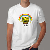 Nobody Cares Cartoon Rainbow Meme T-Shirt For Men online india
