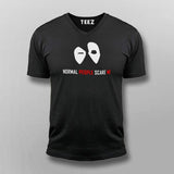Normal People Scare Me V Neck T-Shirt India