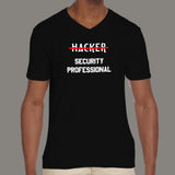 Security Professional Hacker V Neck T-Shirt For Men India