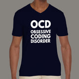 Obsessive Coding disorder Men's geek&nerdy V Neck  T-Shirt online india
