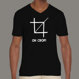 Oh Crop Men's programming  v neck T-shirt online india