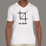 Oh Crop Men's technology  v neck T-shirt online india