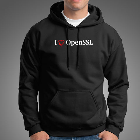 I Love/Heartbleed OpenSSL Hoodies For Men Online India