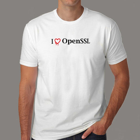 I Love/Heartbleed OpenSSL T-Shirt For Men Online India