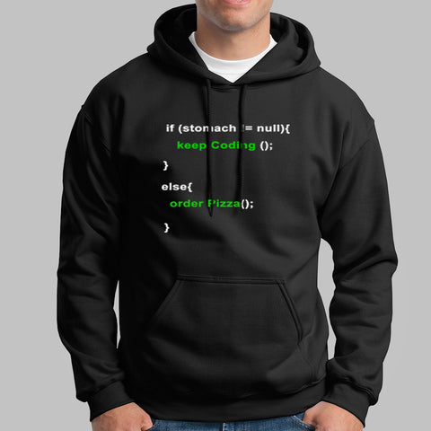 Funny Code - Order Pizza Men's Hoodies For Programmers Online India