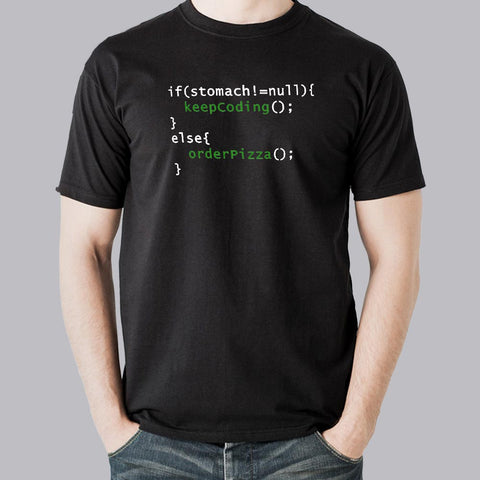 Code to Order Pizza T-Shirt - Programmer's Feast
