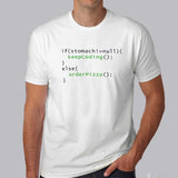 Funny Code - Order Pizza Men's T-shirt for Programmers online india