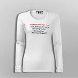 Funny Coronavirus Fullsleeve T-Shirt For Women Online India