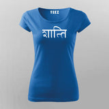 Peace Hindi T-Shirt For Women