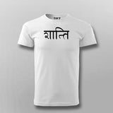 Peace Hindi T-shirt For Men