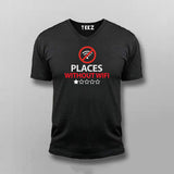 Places Without Wifi Programming V Neck T-shirt For Men