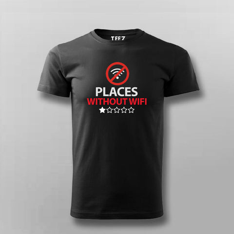 Places Without Wifi Programming T-shirt For Men online india