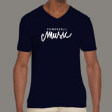 Powered by Music v neck T-Shirt For Men online india