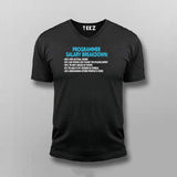 Programmer Salary Breakdown V Neck  T-shirt For Men Online India