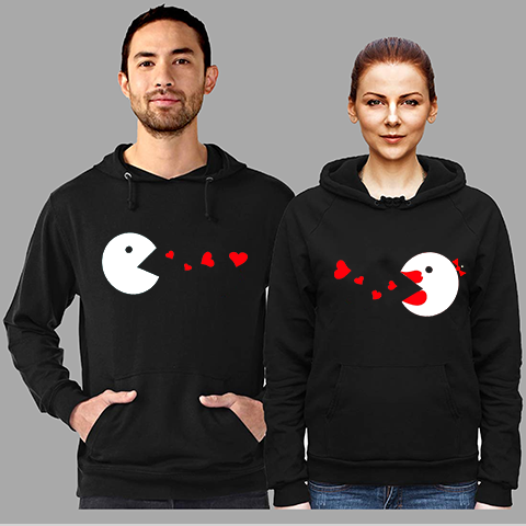 Pacman Cute Couple Hoodies