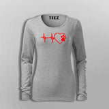 Paw Heartbeat T-Shirt For Women