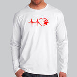 Paw Heartbeat Fullsleeve T-Shirt India